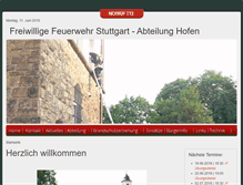 Tablet Screenshot of feuerwehr-hofen.de